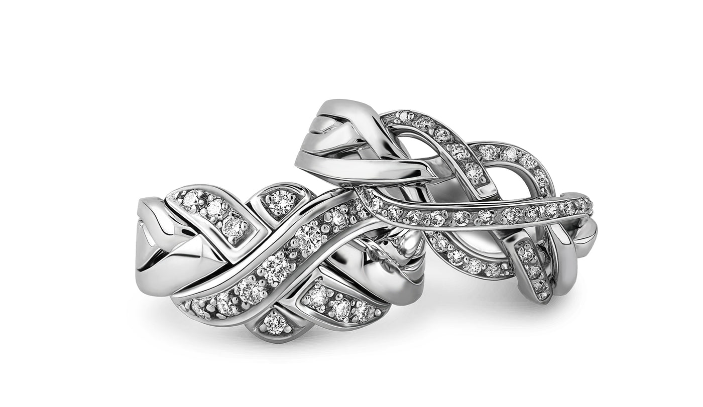 Diamond Puzzle Rings