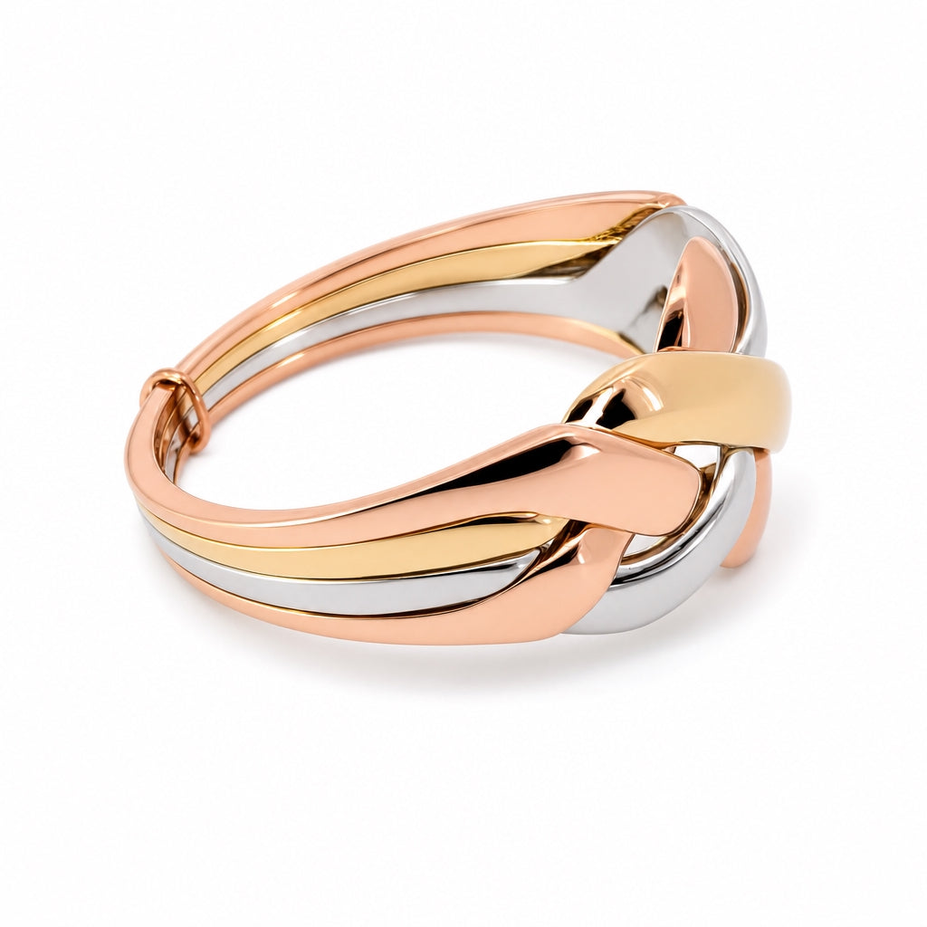 Puzzle Rings Tricolor Gold 4B142P – Puzzle Ring Store
