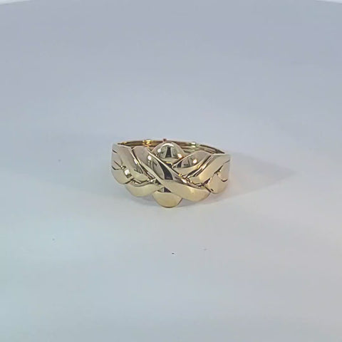 Puzzle Rings 4B141, with puzzle ring solution – Puzzle Ring