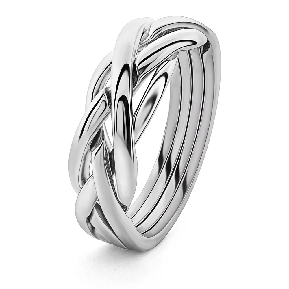 White gold puzzle ring discount