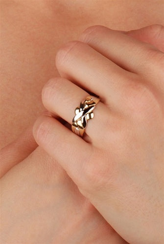 Puzzle Rings Two Tone Gold – Puzzle Ring Store - Main Image