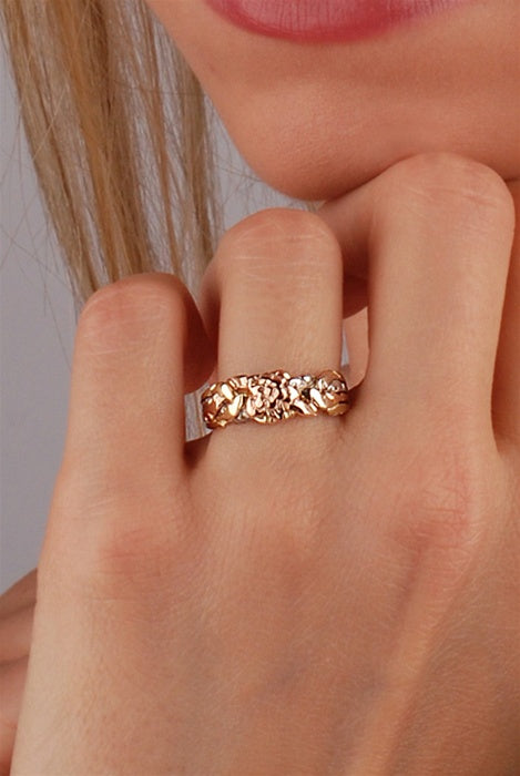 Rose gold puzzle ring on sale